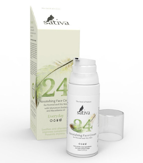 Sativa №24 Крем для лица дневной питательный для сухой кожи, 50 мл Sativa №24 Крем для лица дневной питательный для сухой кожи, 50 мл