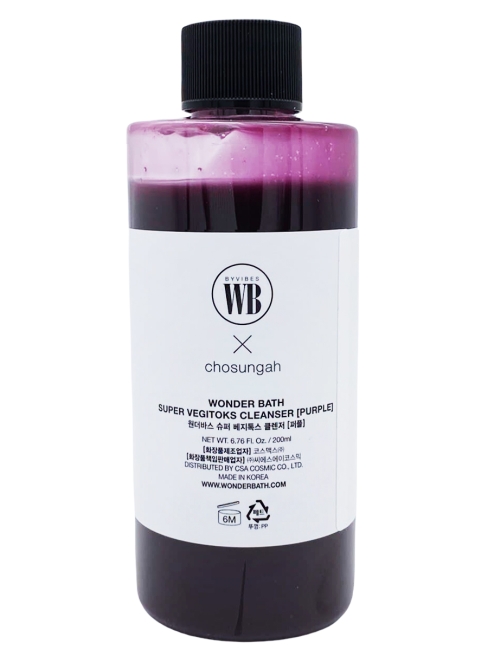 Wonder Bath Универсальное детокс очищение для лица Super Vegitoks Cleanser Purple, 200 мл Wonder Bath Универсальное детокс очищение для лица Super Vegitoks Cleanser Purple, 200 мл