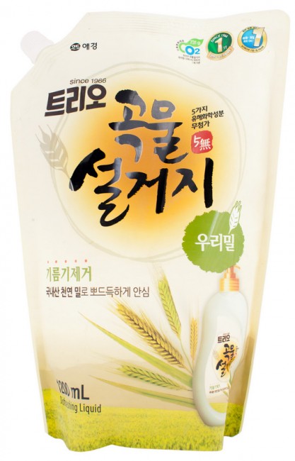 KeraSys Trio Средство для мытья посуды Пшеница, 1,2 л (запасной блок)