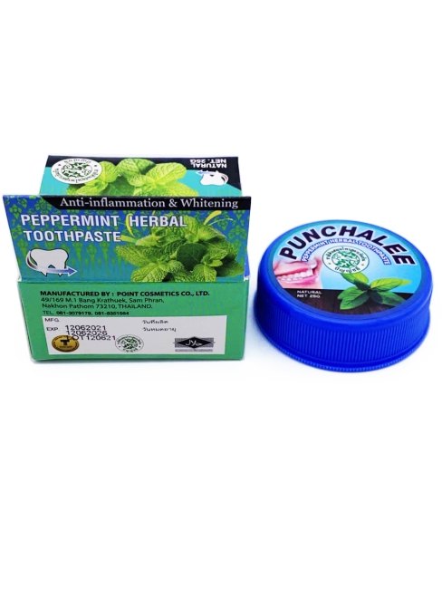 Punchalee Зубная паста растительная с мятой Панчали Pepper mint Herbal Toothpaste, 25 г