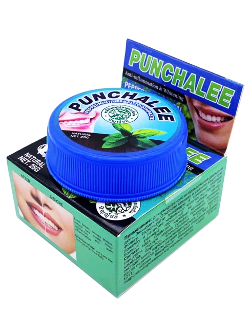 Punchalee Зубная паста растительная с мятой Панчали Pepper mint Herbal Toothpaste, 25 г