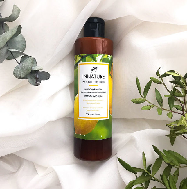 Innature Бальзам натуральный Регулирующий для жирных и проблемных волос, 250 мл Innature Бальзам натуральный Регулирующий для жирных и проблемных волос, 250 мл