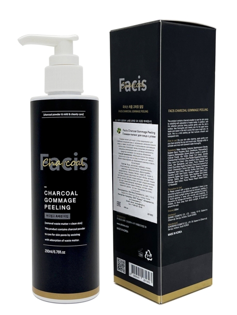 Jigott Гоммаж-пилинг для лица с углем Facis Charcoal Gommage Peeling, 200 мл