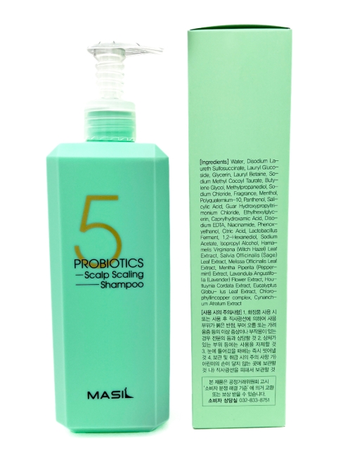 Masil Шампунь для глубокого очищения кожи головы с 5 видами пробиотиков 5 Probiotics Scalp Scaling Shampoo, 500 мл