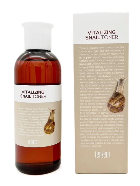 Tenzero Тонер восстанавливающий с экстрактом муцина улитки Toner Snail Vitalizing, 200 мл