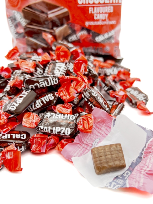 Boonprasert Конфета жевательная со вкусом шоколада Calipzo Chocolate Flavoured Candy (50 шт), 140 г