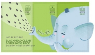 NATURE REPUBLIC Blackhead Clear 3-Step Nose Pack Наклейки от черных точек, 1 шт