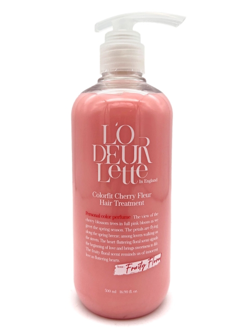 L'odeurlette Парфюмированная маска для волос с ароматом цветка вишни Fruity Floral Colorfit Cherry Fleur Hair Treatment, 500 мл L'odeurlette Парфюмированная маска для волос с ароматом цветка вишни Fruity Floral Colorfit Cherry Fleur Hair Treatment, 500 мл