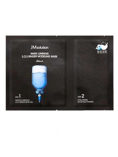 JMsolution Альгинатная маска на основе 5 кислот WATER LUMINOUS SOS RINGER MODELING MASK BLACK, 50 г + 5 г