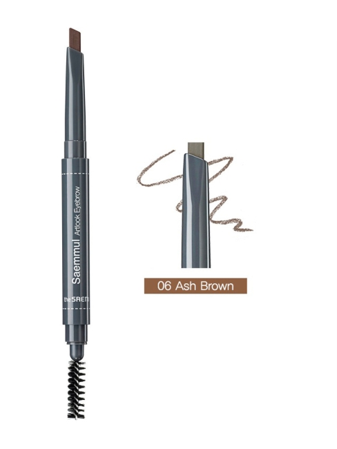 The Saem Карандаш для бровей пепельно-коричневый Saemmul Artlook Eyebrow Ash Brown 06 The Saem Карандаш для бровей пепельно-коричневый Saemmul Artlook Eyebrow Ash Brown 06