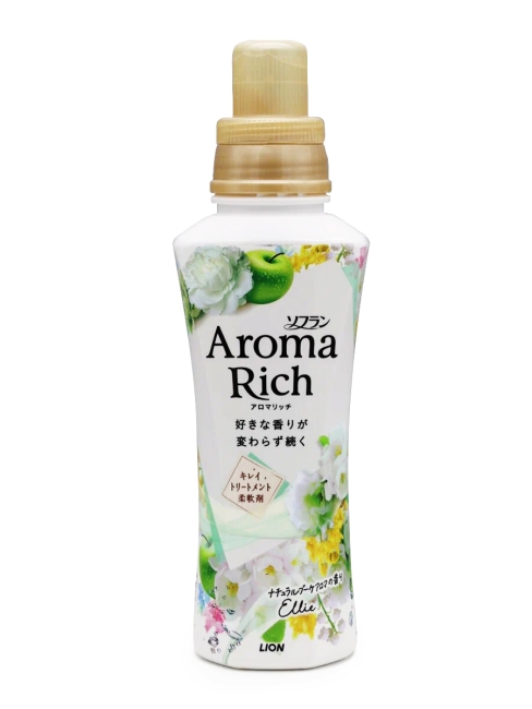 Lion Кондиционер концентрат для белья парфюмированный с натуральными маслами Элли Aroma Rich Ellie 028, 480 мл