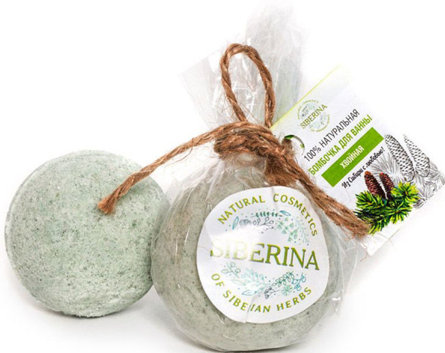 Siberina Бомбочка для ванны Хвойная, 80 г