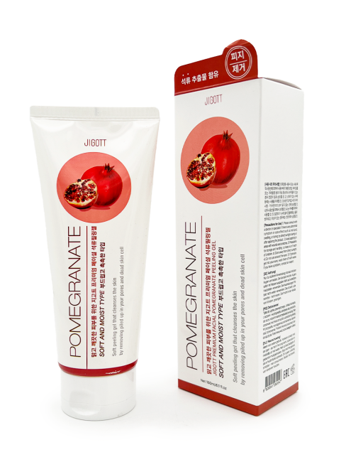 Jigott Премиум пилинг-ската с экстрактом Граната Premium Facial Pomegranate Peeling Gel, 180 мл