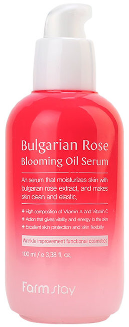 FarmStay Bulgarian Rose Blooming Oil Serum Сыворотка для лица с экстрактом болгарской розы, 100 мл