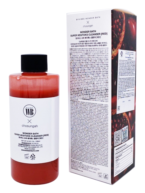 Wonder Bath Универсальное детокс очищение для лица Super Vegitoks Cleanser Red, 200 мл