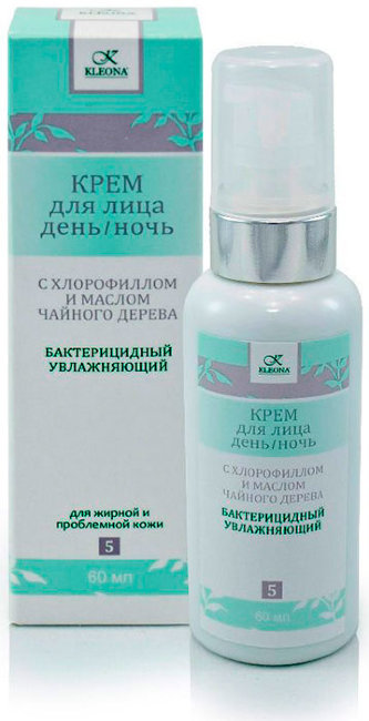 Kleona Крем день/ночь с хлорофиллом для жирной и проблемной кожи лица, 60 мл Kleona Крем день/ночь с хлорофиллом для жирной и проблемной кожи лица, 60 мл