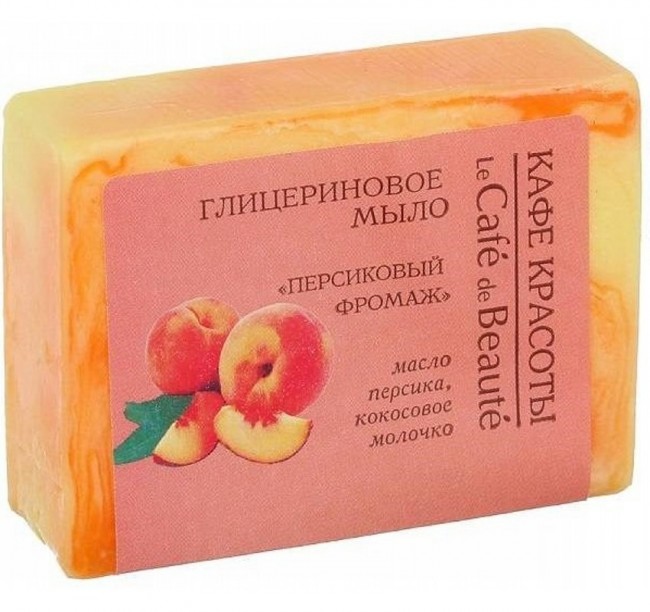 Кафе Красоты Глицериновое мыло "Персиковый фромаж", 100 г