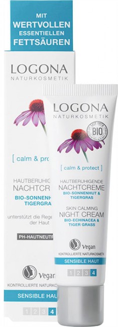 Logona Skin Calming Night Cream Успокаивающий ночной крем с Био-Эхинацеей и Био-Центеллой, 30 мл Logona Skin Calming Night Cream Успокаивающий ночной крем с Био-Эхинацеей и Био-Центеллой, 30 мл