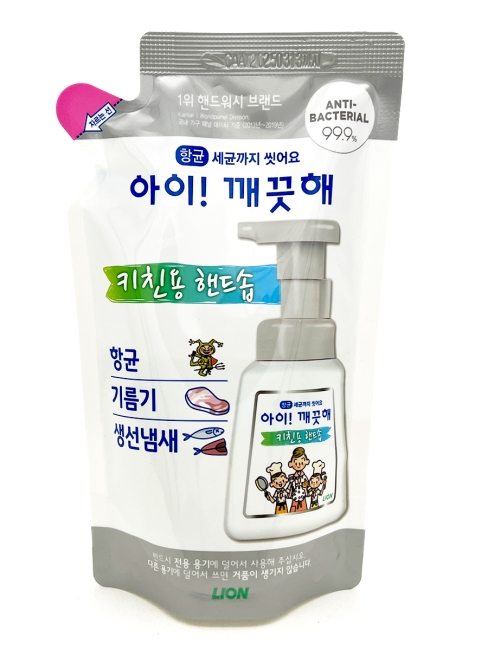 LION Жидкое пенное кухонное мыло для рук антибактериальное с ароматом мяты Ai Kekute Foam Hand Soap Kitchen, 200 мл LION Жидкое пенное кухонное мыло для рук антибактериальное с ароматом мяты Ai Kekute Foam Hand Soap Kitchen, 200 мл