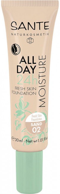 Sante Naturkosmetik All Day Moisture 24h Fresh Skin Foundation Тональный крем № 02 Песочный , 30 мл