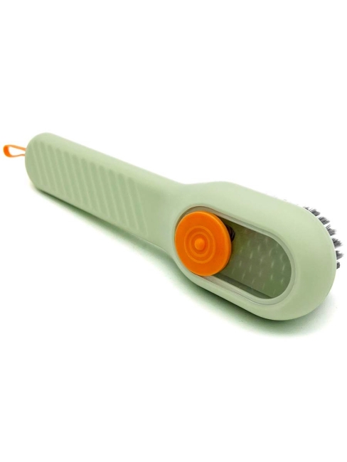 Щетка для чистки обуви с дозатором зеленая, 1 шт