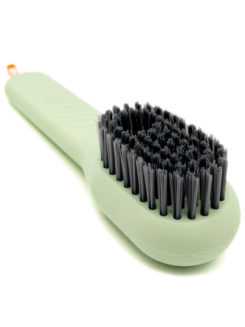 Щетка для чистки обуви с дозатором зеленая, 1 шт