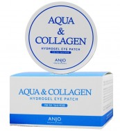 Anjo Professional Гидрогелевые патчи с экстрактом коллагена, гиалуроновой кислотой Aqua&Collagen Hydrogel Eye Pacth, 60 шт