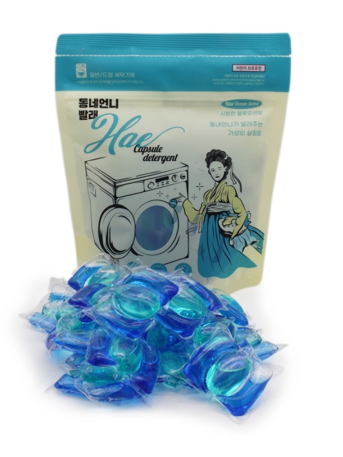 Hae Высококонцентрированые капсулы для стирки Голубой океан Capsule Detergent Blue Ocean Scent, 30 капсул