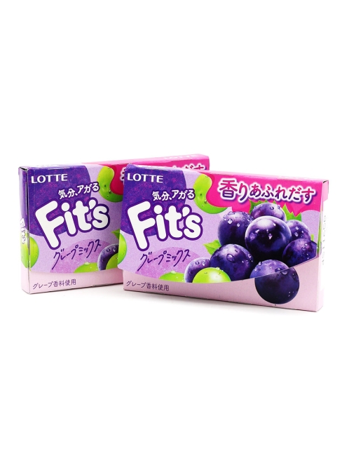 LOTTE Жевательная резинка виноградный микс 2 пачки Fit's Grape Mix, 2 x 24,6 г LOTTE Жевательная резинка виноградный микс 2 пачки Fit's Grape Mix, 2 x 24,6 г