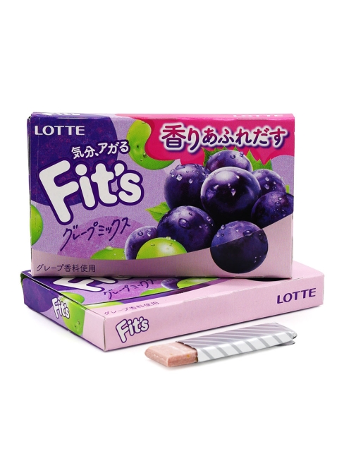 LOTTE Жевательная резинка виноградный микс 2 пачки Fit's Grape Mix, 2 x 24,6 г LOTTE Жевательная резинка виноградный микс 2 пачки Fit's Grape Mix, 2 x 24,6 г