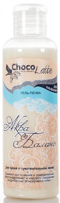 ChocoLatte Гель-пенка для умывания Аква-Баланс для сухой и чувствительной кожи, 100 мл