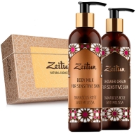 Zeitun Подарочный набор "Роза и мелисса": Гель для душа 250 мл и Молочко 250 мл