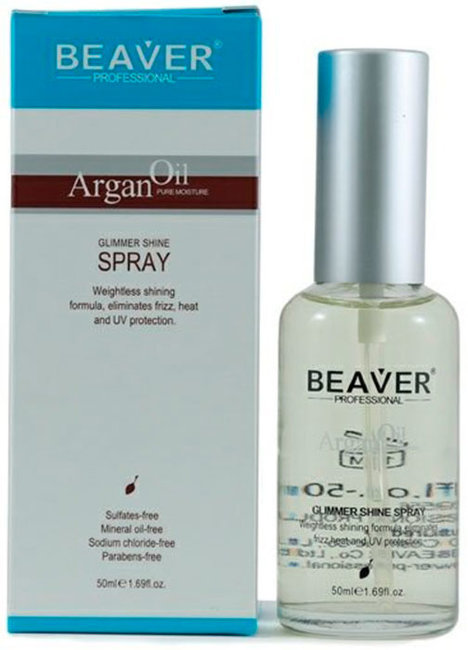 Beaver Professional Argan Oil Glimmer Shine Spray Спрей для придания блеска волосам на основе арганового масла, 50 мл Beaver Professional Argan Oil Glimmer Shine Spray Спрей для придания блеска волосам на основе арганового масла, 50 мл