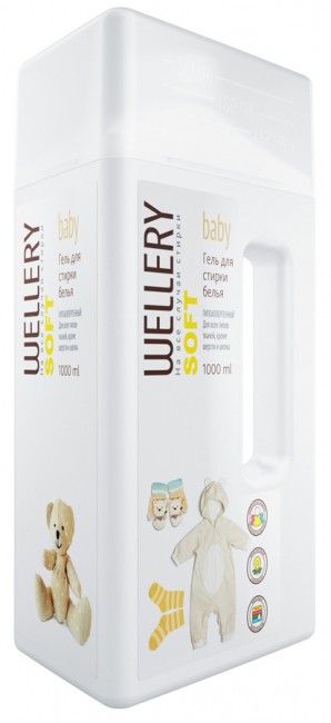 Wellery Гипоаллергенный гель для стирки детских вещей, 1 л