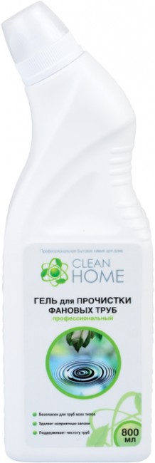 Clean Home Гель для прочистки фановых труб, 800 мл