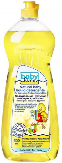BabyLine Натуральное детское моющее средство для посуды, овощей и фруктов, 500 мл BabyLine Натуральное детское моющее средство для посуды, овощей и фруктов, 500 мл