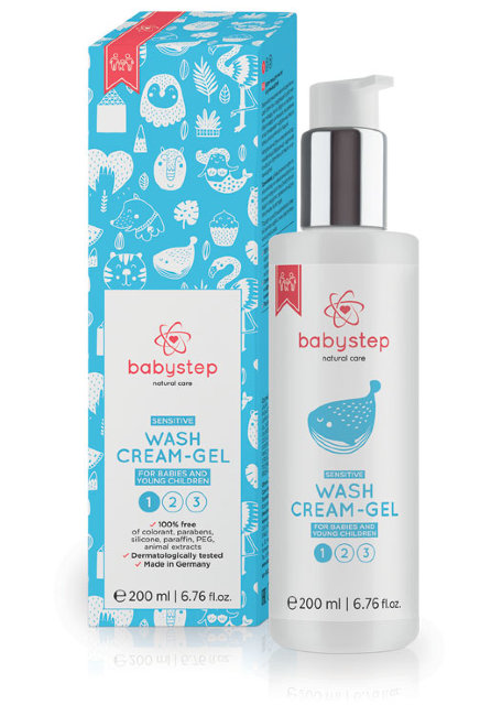 Babystep Крем-гель для мытья и купания детей, 200 мл