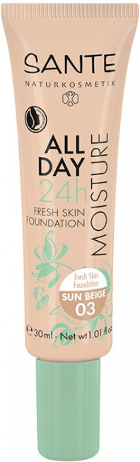 Sante Naturkosmetik All Day Moisture 24h Fresh Skin Foundation Тональный крем № 03 Солнечно-бежевый, 30 мл Sante Naturkosmetik All Day Moisture 24h Fresh Skin Foundation Тональный крем № 03 Солнечно-бежевый, 30 мл