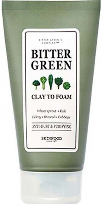 SKINFOOD Bitter Green Clay To Foam Очищающая пенка с глиной, 170 г