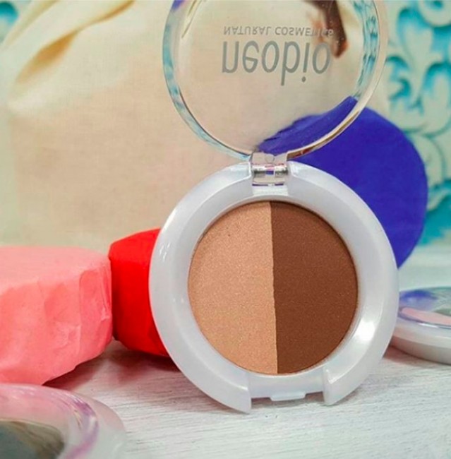 Neobio Двойные тени для век 02 Коричневое шампанское, 2,5 г