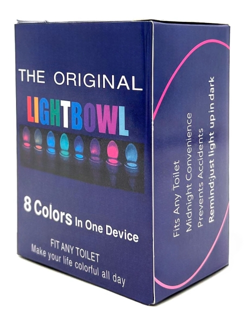 Подсветка для унитаза с датчиком движения с батарейками, 1 шт