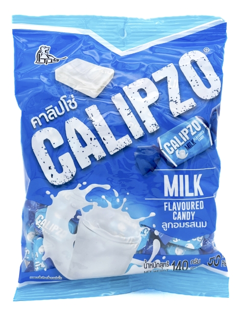 Boonprasert Конфеты карамель жевательная с молочным вкусом Calipzo Milk Flavoured Candy (50 шт), 140 г