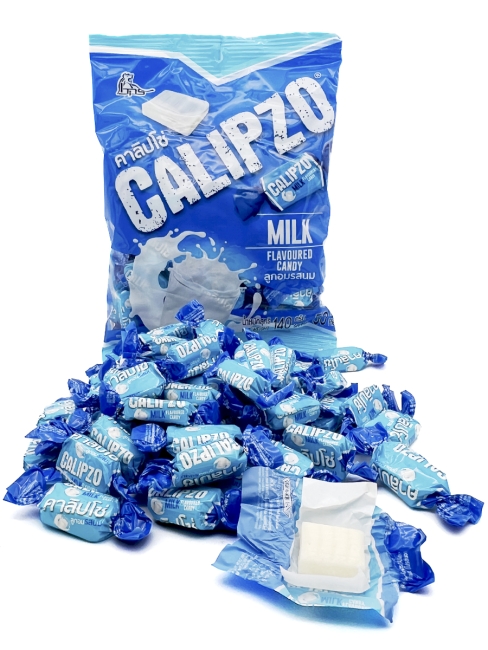 Boonprasert Конфеты карамель жевательная с молочным вкусом Calipzo Milk Flavoured Candy (50 шт), 140 г