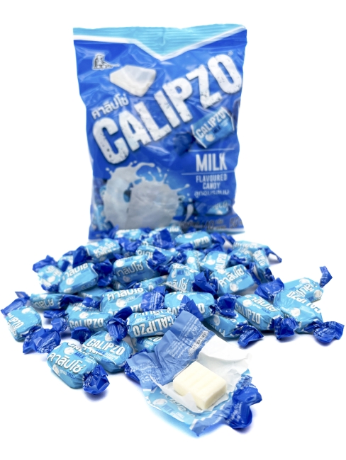 Boonprasert Конфеты карамель жевательная с молочным вкусом Calipzo Milk Flavoured Candy (50 шт), 140 г