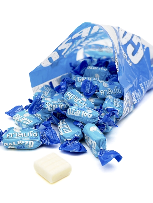 Boonprasert Конфеты карамель жевательная с молочным вкусом Calipzo Milk Flavoured Candy (50 шт), 140 г