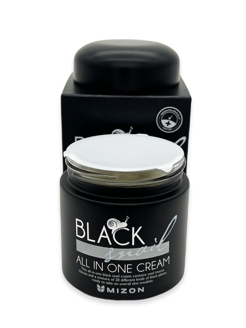 MIZON Крем для лица с экстрактом черной улитки Black Snail All In One Cream, 75 мл MIZON Крем для лица с экстрактом черной улитки Black Snail All In One Cream, 75 мл