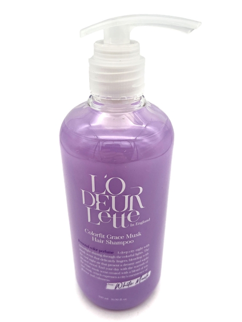 L'odeurlette Парфюмированный шампунь для волос с ароматом белого мускуса Colorfit Grace Musk Hair Shampoo, 500 мл L'odeurlette Парфюмированный шампунь для волос с ароматом белого мускуса Colorfit Grace Musk Hair Shampoo, 500 мл
