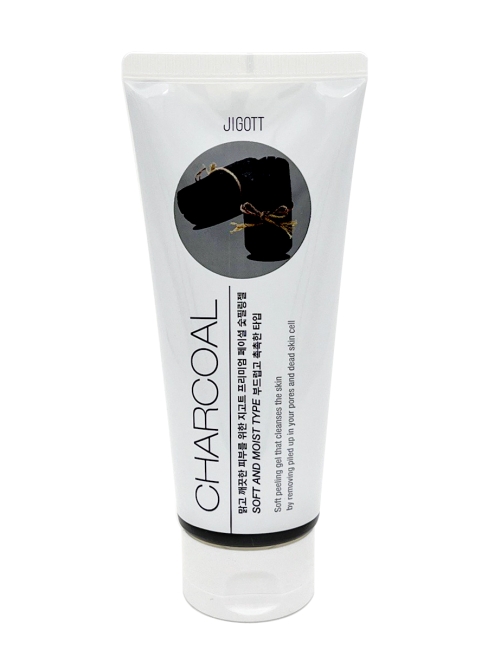 Jigott Пилинг гель для лица с древесным углем Premium Facial Charcoal Peeling Gel, 180 мл Jigott Пилинг гель для лица с древесным углем Premium Facial Charcoal Peeling Gel, 180 мл