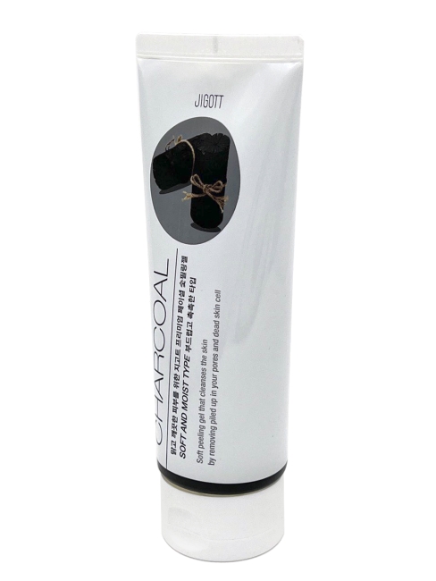 Jigott Пилинг гель для лица с древесным углем Premium Facial Charcoal Peeling Gel, 180 мл Jigott Пилинг гель для лица с древесным углем Premium Facial Charcoal Peeling Gel, 180 мл