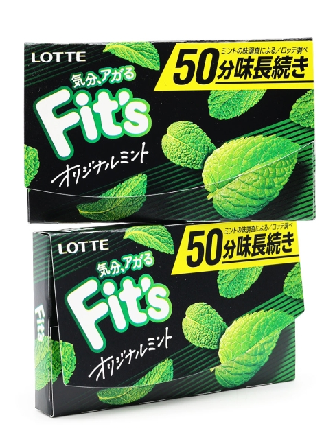 LOTTE Жевательная резинка мятная 2 пачки Fit's Original Mint, 2 x 24.6 г LOTTE Жевательная резинка мятная 2 пачки Fit's Original Mint, 2 x 24.6 г